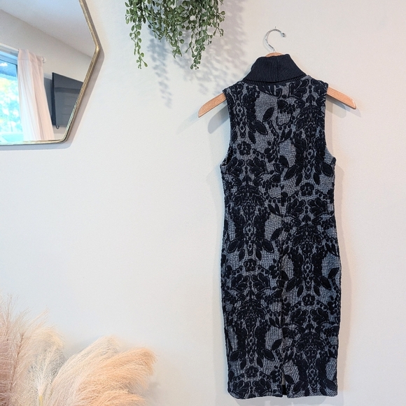 Maeve Jacquard Blue Turtle Neck Dress Sz 00 - Picture 5 of 7